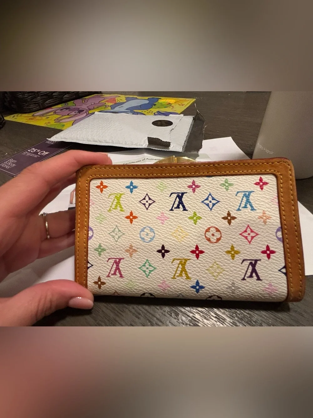 Louis Vuitton x Takashi Murakami Multicolore Viennois Wallet M92987 TH0016